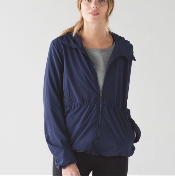 Lululemon Belle Jacket Navy Blue Full Zip Hoodie Size 4 - Picture 1 of 10